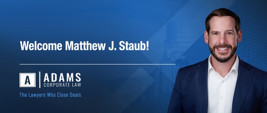 Adams Corporate Law Announcement